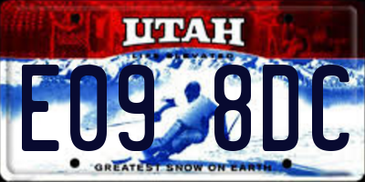 UT license plate E098DC