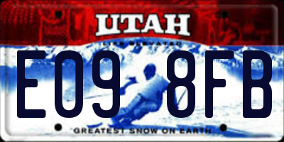 UT license plate E098FB