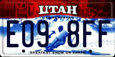 UT license plate E098FF