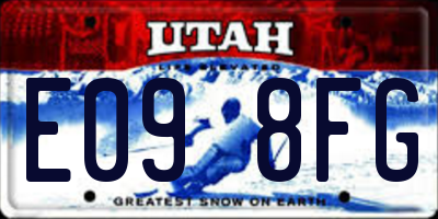 UT license plate E098FG