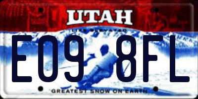 UT license plate E098FL
