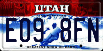 UT license plate E098FN