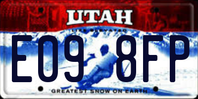 UT license plate E098FP