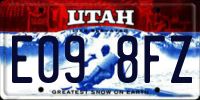UT license plate E098FZ