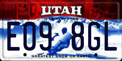 UT license plate E098GL