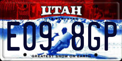 UT license plate E098GP