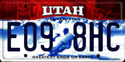 UT license plate E098HC