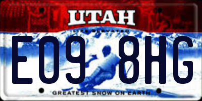 UT license plate E098HG