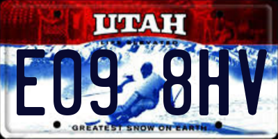 UT license plate E098HV