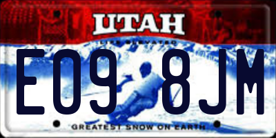 UT license plate E098JM