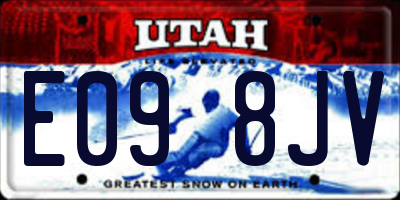 UT license plate E098JV