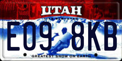 UT license plate E098KB