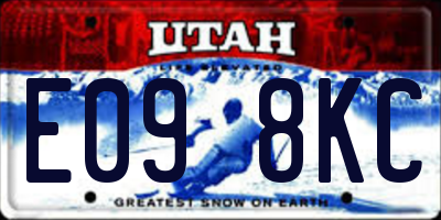 UT license plate E098KC