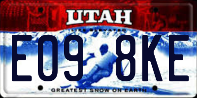 UT license plate E098KE