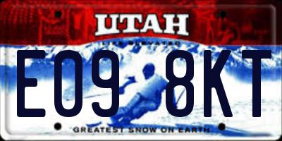 UT license plate E098KT