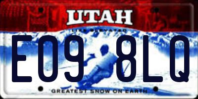 UT license plate E098LQ