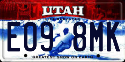 UT license plate E098MK