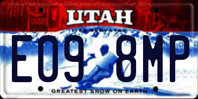 UT license plate E098MP