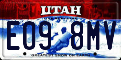 UT license plate E098MV