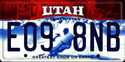 UT license plate E098NB