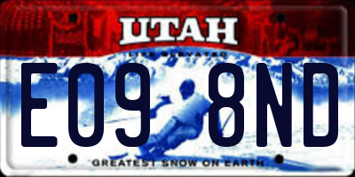 UT license plate E098ND
