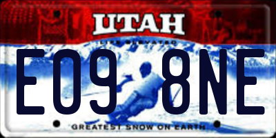 UT license plate E098NE