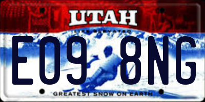 UT license plate E098NG