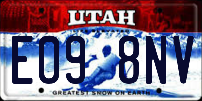 UT license plate E098NV