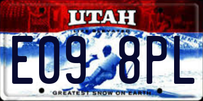 UT license plate E098PL