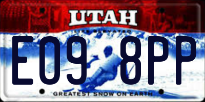 UT license plate E098PP