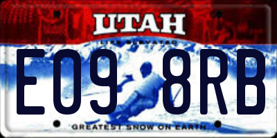 UT license plate E098RB