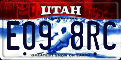UT license plate E098RC