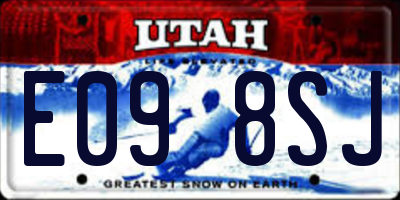 UT license plate E098SJ