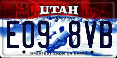 UT license plate E098VB