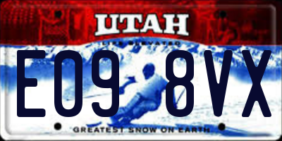 UT license plate E098VX
