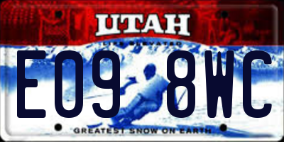 UT license plate E098WC
