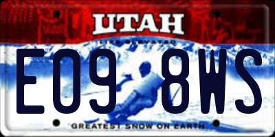 UT license plate E098WS