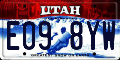 UT license plate E098YW