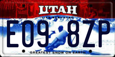 UT license plate E098ZP