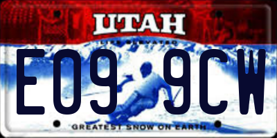 UT license plate E099CW