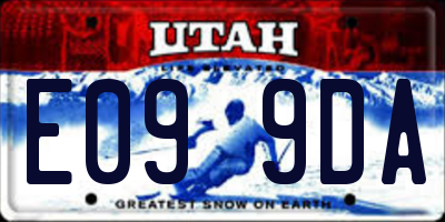 UT license plate E099DA