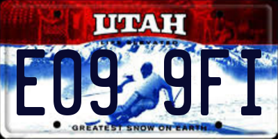 UT license plate E099FI