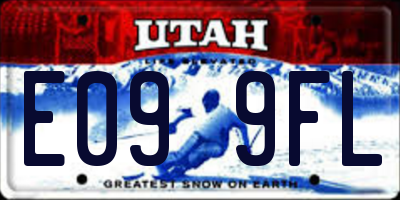 UT license plate E099FL