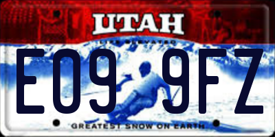 UT license plate E099FZ