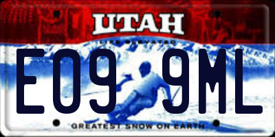 UT license plate E099ML