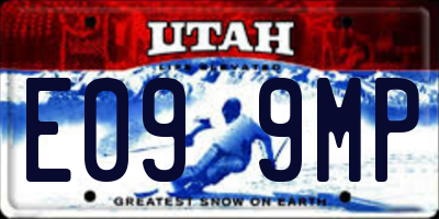 UT license plate E099MP