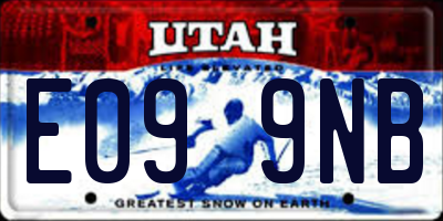 UT license plate E099NB