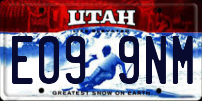 UT license plate E099NM