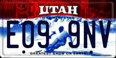 UT license plate E099NV