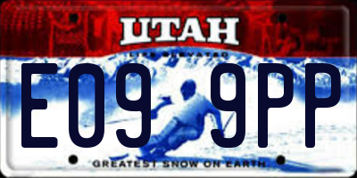 UT license plate E099PP